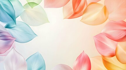 Colorful petals frame ideal for elegant invitations and artistic nature-themed events.