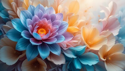 Fototapeta premium Pastel Flowers Arrangement
