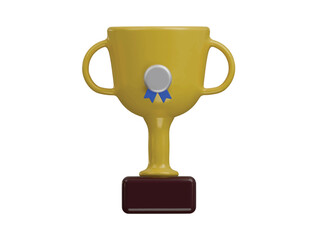 trophy icon 3d illustration render