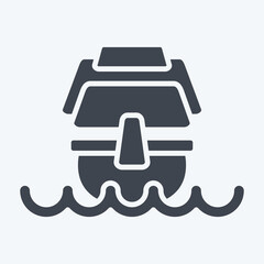 Icon Caravel. related to Vehicle symbol. glyph style. editable