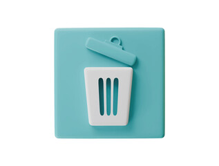delete icon 3d illustration render