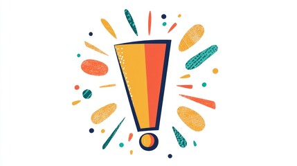 Colorful exclamation mark graphic design