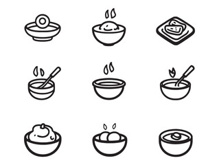 Simple Line Drawing of Matzoon Traditional Yogurt Drink