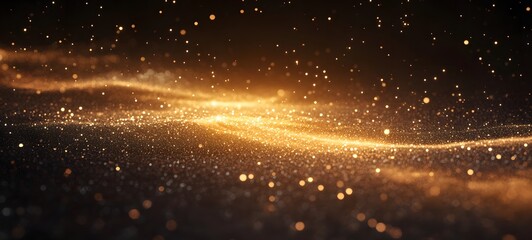 Special effect particle image on black background