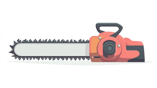 Cartoon chainsaw illustration
