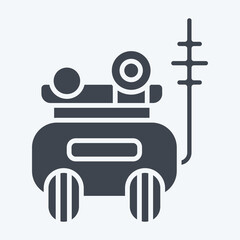 Icon Armored Car. related to Vehicle symbol. glyph style. editable