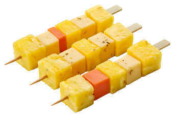 Delicious Pineapple and Cheese Skewers: Easy Appetizer Recipe transparent background