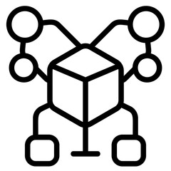 Blockchain Line Icon