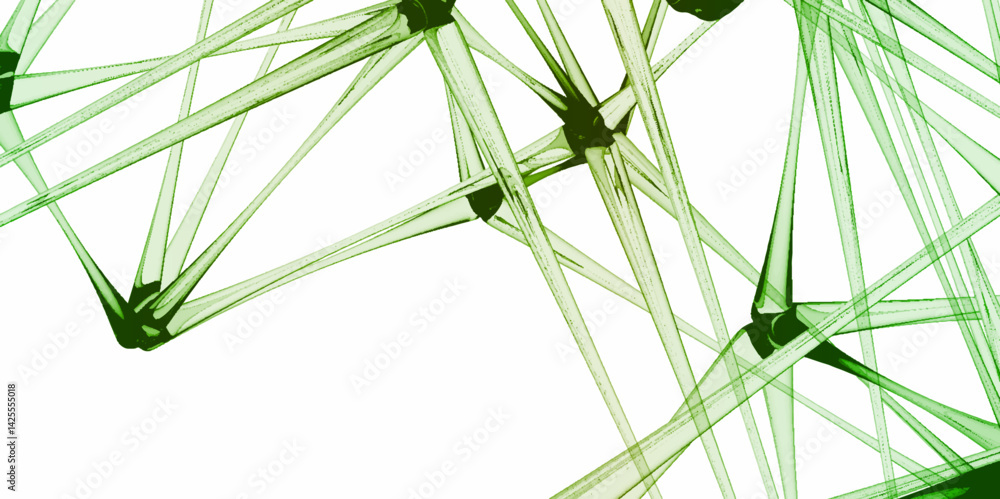 Leinwandbilder abstract connecting dots and lines with geometric background. geometric plexus structure cybernetic 