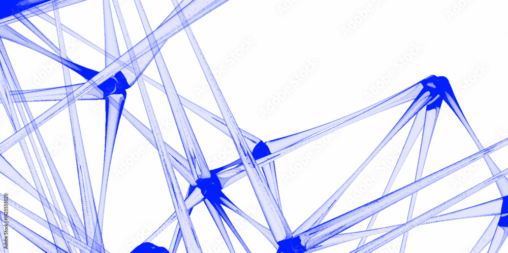 Fototapete abstract connecting dots and lines with geometric background. geometric plexus structure cybernetic 