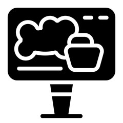Cloud Storage Solid Icon