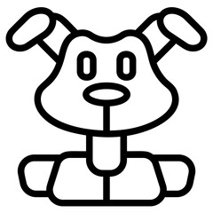 Pet Robot Line Icon