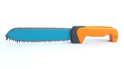 Orange-handled, teal-bladed saw
