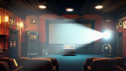 Retro movie theater projection