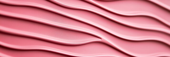 Pink Textured Background with Smooth Waves and Abstract Modern Design