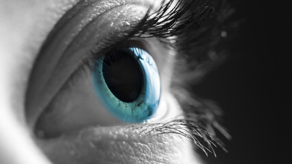 Macro shots of human eyes. Shallow DOF. Developed from RAW; retouched with special care and...