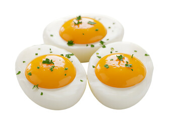 Perfect Boiled Eggs: Healthy Breakfast Recipe with Yolk & White transparent background