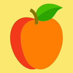 vector illustration of an apple