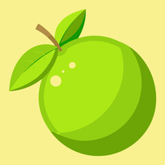 green apple vector illustration