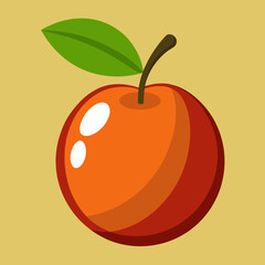 vector illustration of an apple