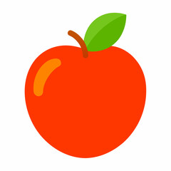 red apple isolated on white