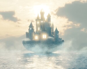 the castle in the morning