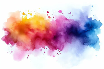 Vibrant watercolor paint splatters abstract background