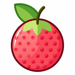 red apple isolated on white background