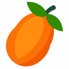 orange fruit with leaves