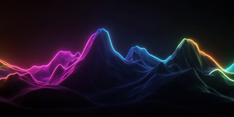 Neon Mountainscape.