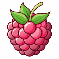 raspberry with leaves