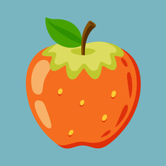 vector illustration of an apple