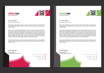 Stationary set Letterhead.Corporate Business Letterhead, Elegant and minimalist style letterhead template design full Vector.