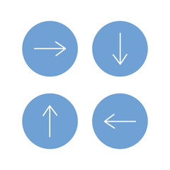 Arrow icon collection. Editable stroke. Vector illustration