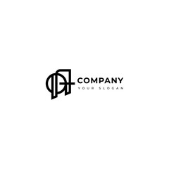 Modern Letter OA logo vector design template