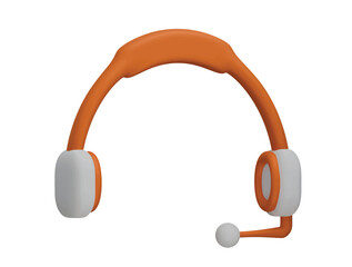 Headphone icon 3d illustration render