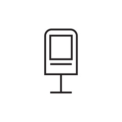 digital display kiosk icon editable outline stroke vector eps