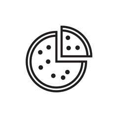 pizza icon editable outline stroke vector eps