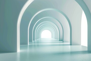Fototapeta premium Endless Arches: A Minimalist Architectural Perspective