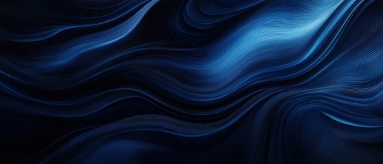 Abstract Blue Flowing Lines