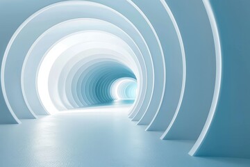Abstract Tunnel of Circular Shapes