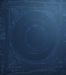 Obraz premium Dark blue blueprint effect, abstract technical concept , pattern, texture