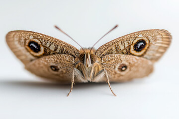 Close-up of a stunning brown butterfly showcasing intricate wings.