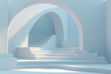Abstract Minimalist 3D Architectural Design