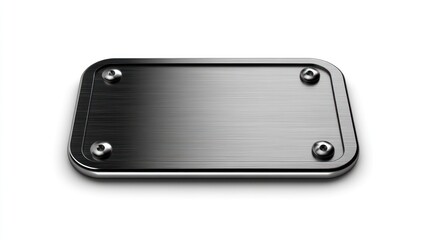 Brushed Metal Rectangular Plaque
