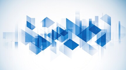 Obraz premium Abstract Geometric Shapes in Blue