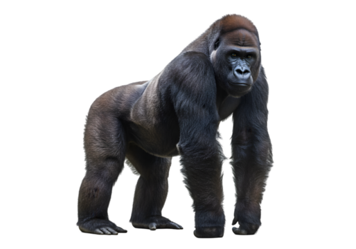 Powerful Gorilla Image: High-Resolution Wildlife Photo transparent background