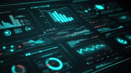 Fototapeta premium Interactive Data Dashboard Interface