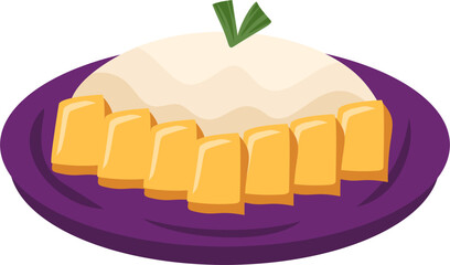 Mango sticky rice. Thai food.