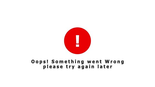 Alert, exclamation,notice icon, emergency alert cartoon icon. something went wrong.something went wrong word and Exclamation mark icon. warning icon.Oops!
